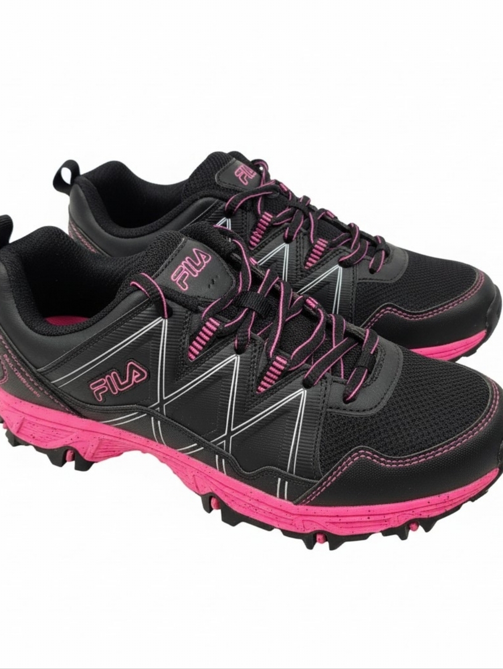 Fila Women's Trail Running Exhibition  Sneaker Size 8 Black Pink